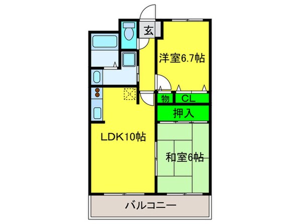 七道駅前マンションの物件間取画像